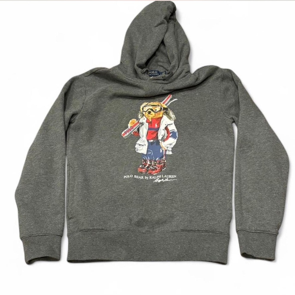 Ralph Lauren Winter Ski Polo Bear Gray Men’s Hoodie